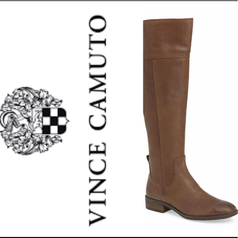 𝅺Vince Camuto Patamina Leather Riding Boots NIB - Picture 2 of 8